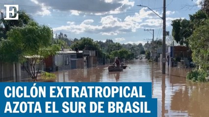Ciclón extratropical en Brasil