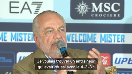 Naples - De Laurentiis : "Garcia était l'entraîneur idéal pour notre 4-3-3"