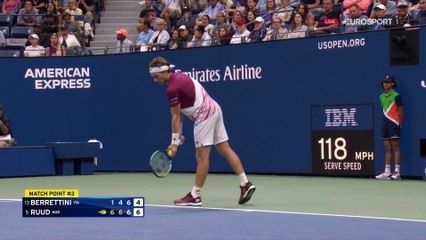 Une qualification au tie-break : revivez la balle de match de Ruud face à Berrettini