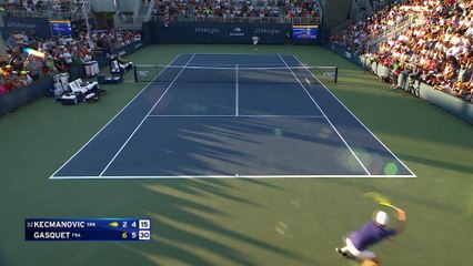 Avalanche d'amorties et revers long de ligne : comment Gasquet a maté Kecmanovic