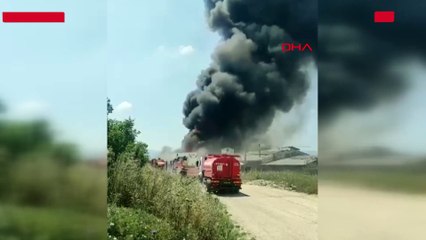 Bursa'da fabrika yangını