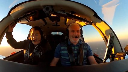 Pilot pranks wife with sudden descent while she sleeps in passenger seat