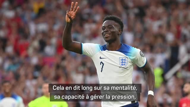 Angleterre - Southgate : C'est exceptionnel de travailler avec Saka