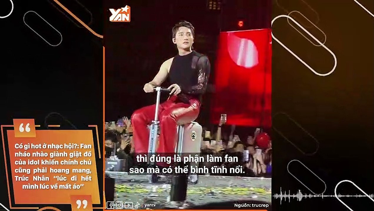 Có gì hot ở nhạc hội?: Fan nháo nhào giành giật đồ của idol khiến chính chủ cũng phải hoang mang, Trúc Nhân “lúc đi hết mình lúc về mất áo”