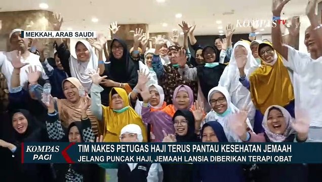 Tim Nakes Petugas Haji Beri Terapi Obat Para Jemaah Lansia Menjelang Puncak Haji