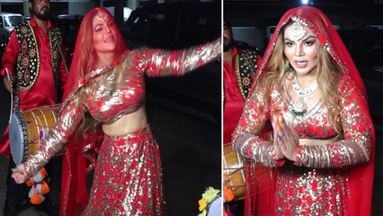 Rakhi Sawant की Breakup Party, दुल्हन बन ढोल पर ऐसे नाचीं, मचाया धमाल, Video Viral | FilmiBeat