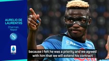 Napoli chairman not ruling out Osimhen sale as he attempts to extend striker's contract