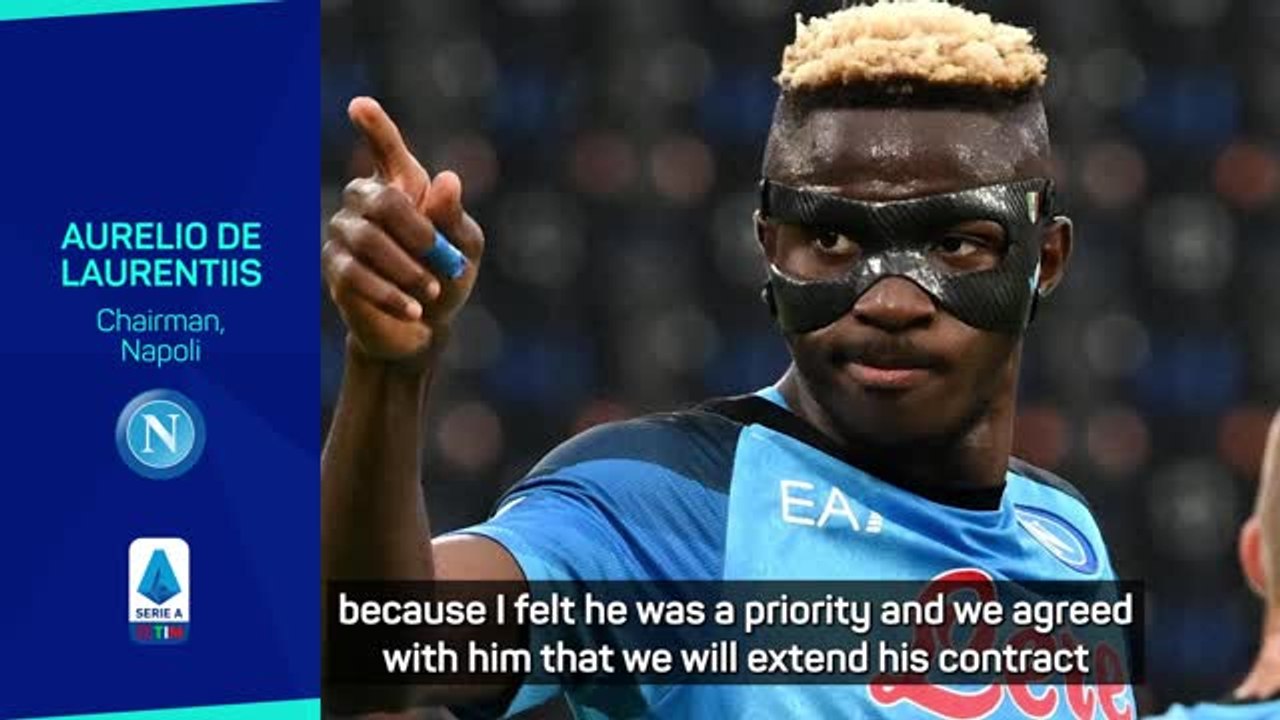 Napoli chairman not ruling out Osimhen sale as he attempts to extend striker's contract