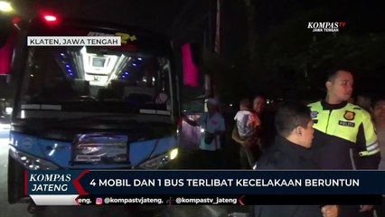 4 Mobil dan 1 Bus Terlibat Kecelakaan Beruntun di Klaten