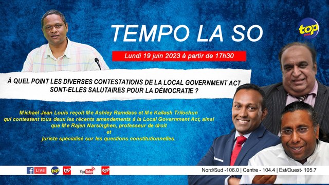 Tempo La So : Michael Jean Louis reçoit Me Ashley Ramdass et Me Kailash Trilochun Me Rajen Narsinghen_2