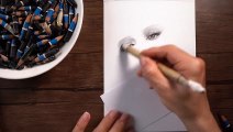 Drawing KAROL G with old pencils - DP Art