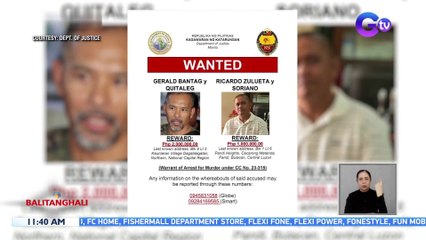 Download Video: P3 milyong pabuya, alok ng DOJ para sa impormasyon tungkol kina dating BuCor Chief Gerald Bantag at dating Deputy Security Officer Ricardo Zulueta | BT