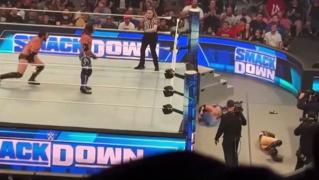 Scarlett helps Karrion Kross defeat Aj Styles during WWE Smackdown 6/16/23