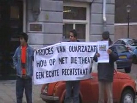 Demonstratie bij de Marokkaanse ambassade in Den Haag
