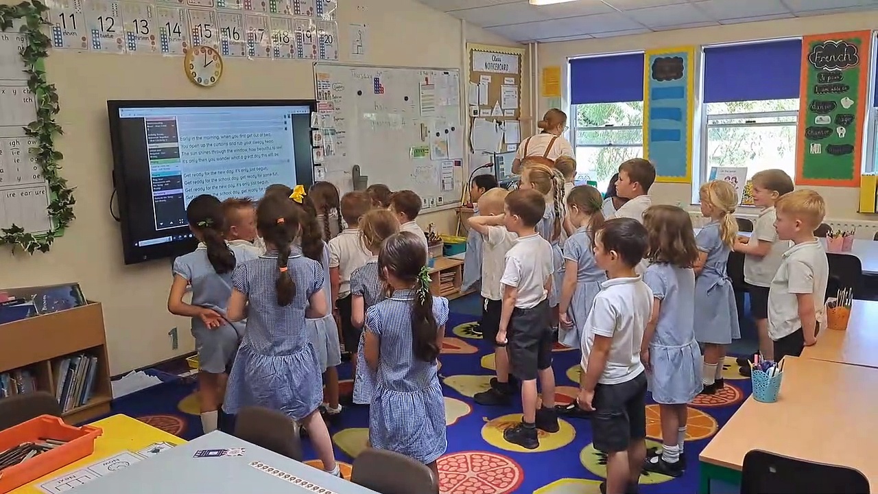 Staplehurst school pupils singing their song