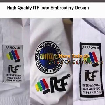 2023 ITF Taekwondo 1-6Dan Ultralight Breathable White Uniform Clothes Long Sleeve Fitness Training Dobok with Embroidery Gi Karate