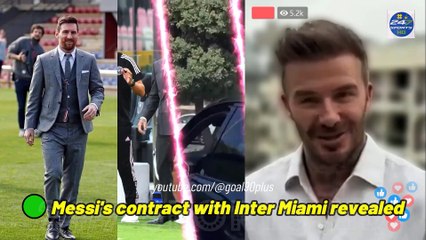 Beckham reveals Messi's contract with Inter Miami