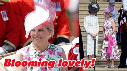 Duchess of Edinburgh is chic in floral dress as she joins Kate at the Order of the Garter service