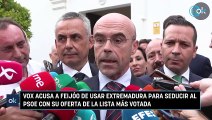 Vox acusa a Feijóo de usar Extremadura para seducir al PSOE con su oferta de la lista más votada