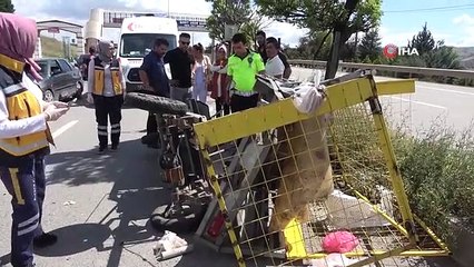 Otomobil ile elektrikli bisiklet çarpıştı: 1 yaralı