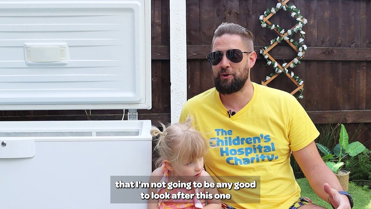 Carl’s chilly challenge is having an ice bath in a chest freezer every day for 116 days in a row in his back garden.