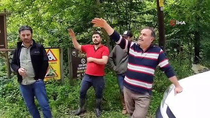 Moment de glissement de terrain à Bolu reflété sur les caméras