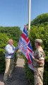 Raising the flag at Castlemartin to mark the start of Armed Forces Week