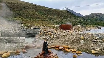 At the foot of the snowy mountains