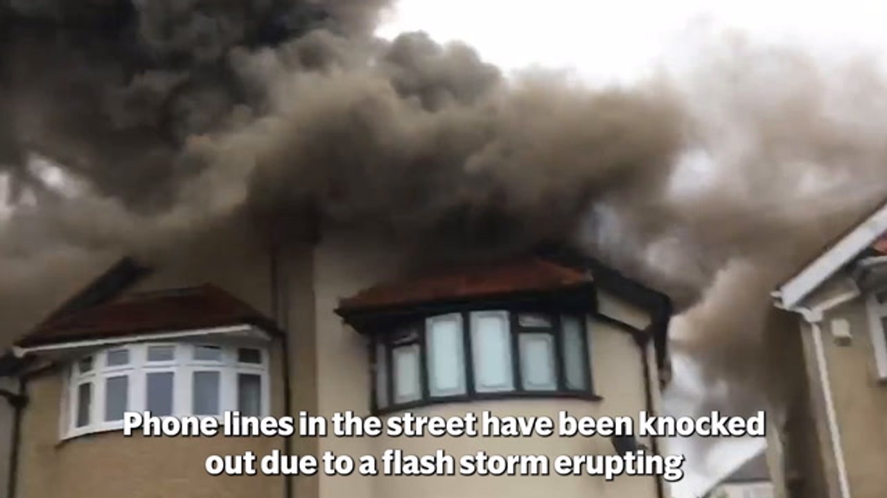 ‘Scary thunderstorm’ strikes family home in south London sparking fire