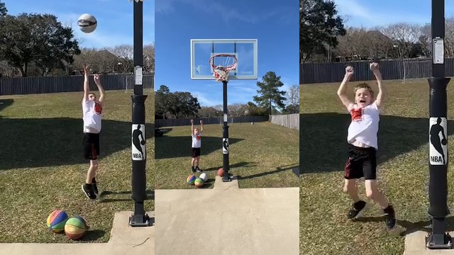 Young Basketball Player Makes SIX CONSECUTIVE Hoops in incredible video!