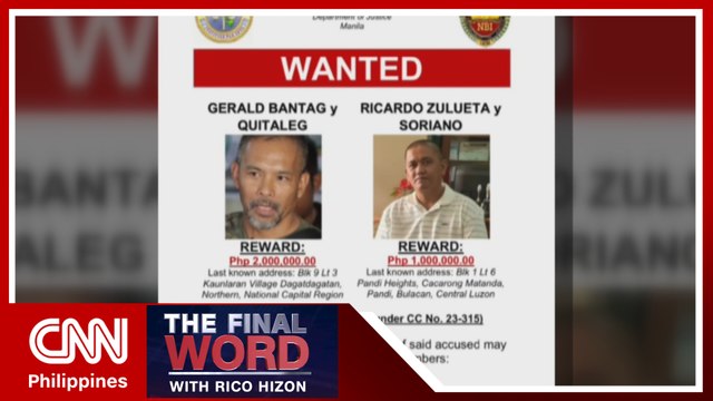 PNP welcomes ₱3M bounty for information on Bantag, Zulueta