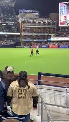 Padres Security Tackles Fan Running On Field