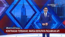 Aksi Warga Bantu Padamkan Api dari Kebakaran Kontrakan 2 Lantai di Cilincing Jakarta