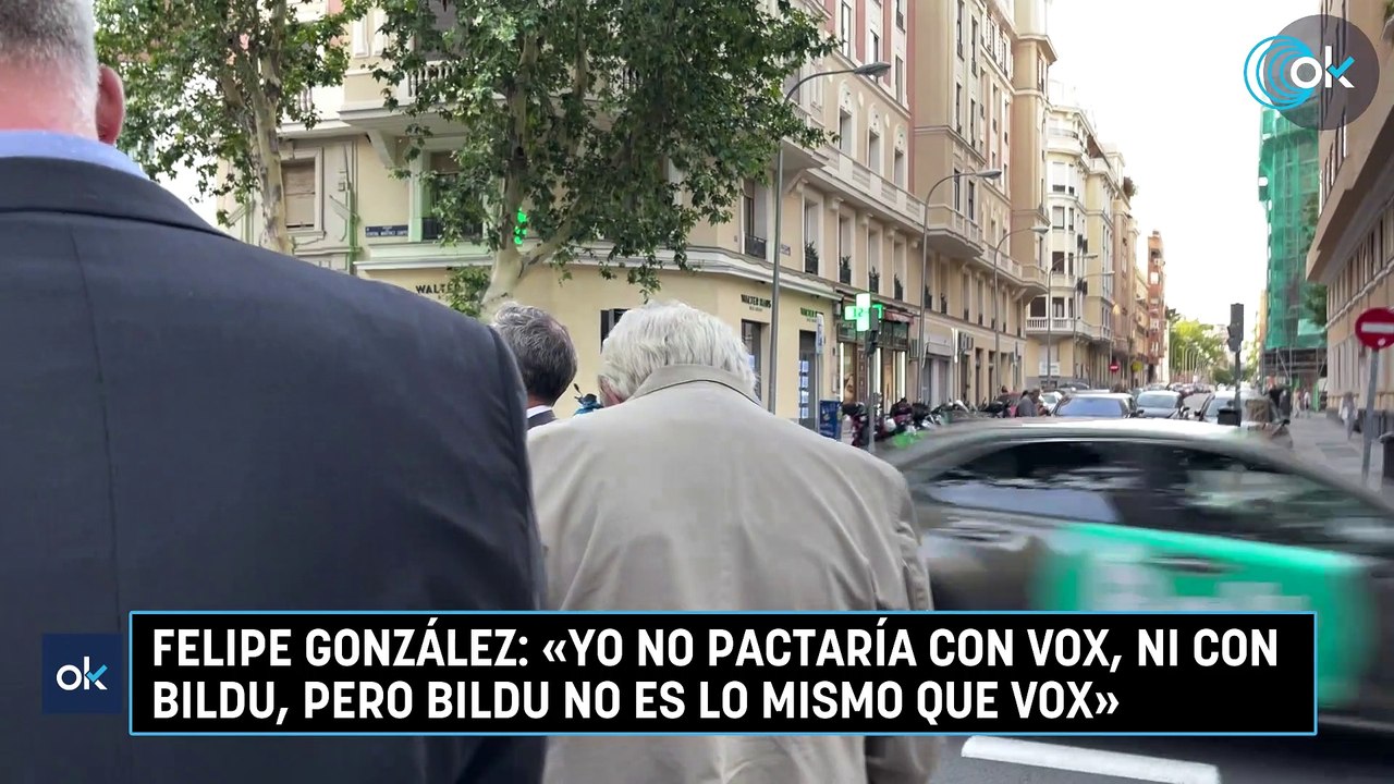 Felipe González- «Yo no pactaría con Vox, ni con Bildu, pero Bildu no es lo mismo que Vox»