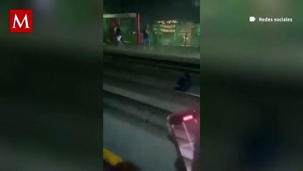 Download Video: Un hombre fue arrojado a las vías del metro después de una pelea con dos sujetos más