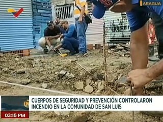 Protección Civil y Bomberos controlan incendio en la comunidad San Luis del estado Aragua