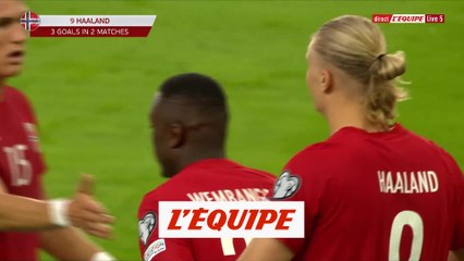 Un doublé pour Haaland, le meilleur buteur européen de la saison - Foot - Qualif. Euro - NOR