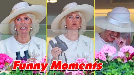 FUNNY❗ Queen Camilla shows a funny expression as she watches Royal Ascot from the stands