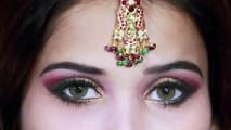 Pakistani INDIAN BRIDAL MAKEUP Gold Eye Makeup For Indian Wedding