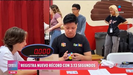 Registran nuevo récord de cubo rubik