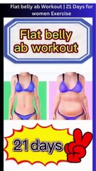 Flat belly ab Workout  21 Days for women Exercise