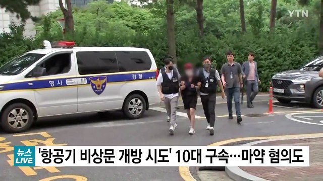 '항공기 비상문 개방 시도' 10대 구속...마약 혐의도 / YTN