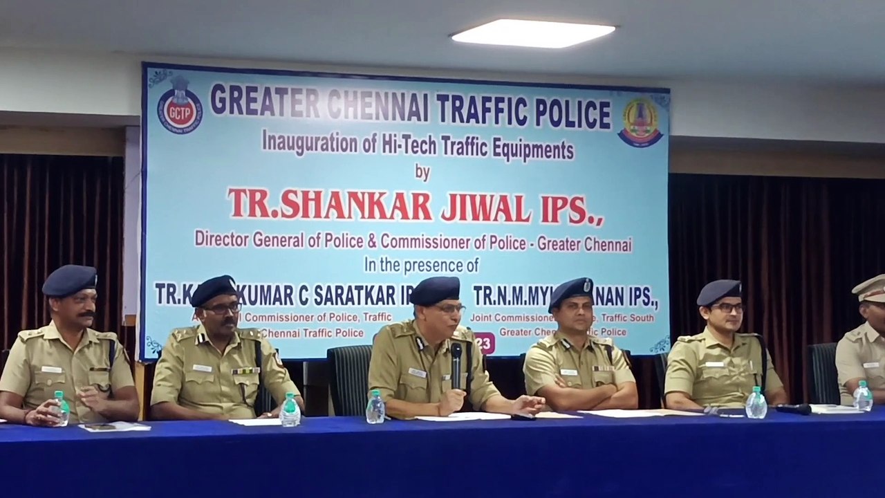 சென்னையில் வேகமாக வாகனம் ஓட்டினால் வழக்கு பதிவுகள் செய்யப்படும் - Shankar Jiwal IPS