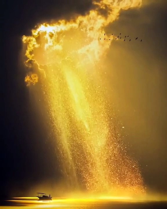 sky rain gold