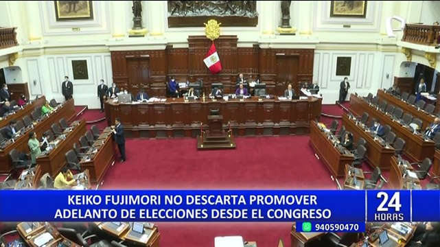 Keiko Fujimori: congresistas rechazan eventual adelanto de elecciones