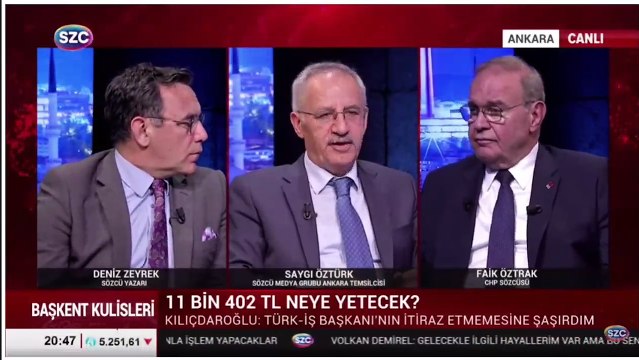 Deniz Zeyrek'ten Faik Öztrak'a canlı yayında koltuk göndermesi