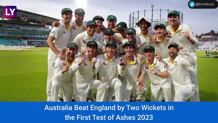 Video herunterladen: ENG vs AUS 1st Test Ashes 2023: Pat Cummins, Nathan Lyon Star in Dramatic Aussie Win