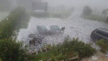 Orages dans les Pyrénées-Atlantique : Itxassou sous un déluge de grêlons