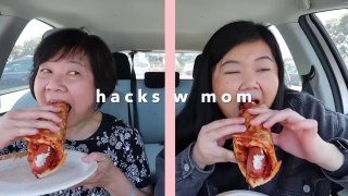 Trying VIRAL COSTCO FOOD COURT HACKS with Mom! -you NEED to try these-