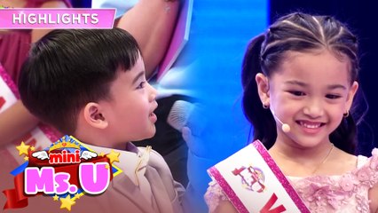 Argus shares a joke with Mini Miss U Glenisha | Mini Miss U